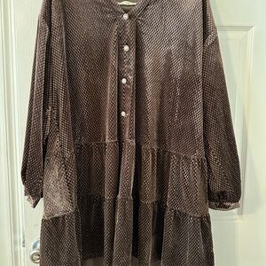Brown Button-Up Tunic